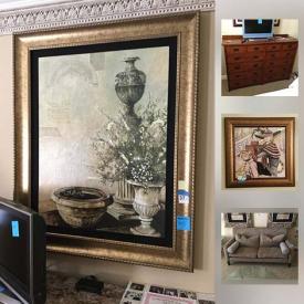 MaxSold Auction: This online auction features bedroom furniture and furnishings, air purification systems, artwork, flatscreen TV's, household furniture, books of various genres, decorative decor, Audio and Video equipment, Elliptical, DVDs and much more.