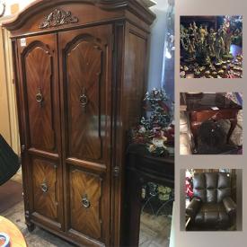 MaxSold Auction: This online auction features figurines, dolls, wall art, china cabinets, holiday decor, faux flowers, vases, tools, lamps, decorative plates and much more!