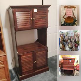 MaxSold Auction: This online auction features glassware, ceramics, candle holders, sound equipment, VHS movies, books, wall art, collectors dolls, toys, holiday decor, Beanie Babies, puzzles, lamps, faux flowers, bookshelves, collector plates, vinyl records, tools, plastic storage bins and  much more.