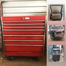 MaxSold Auction: This online auction features Volvo Rims, Snap-On Tool Box, Coleman Powermate 10HP Generator, Message Cushion, Boat Cover, Snap-On Battery Charger, Pressure Washer, Hole Saw Set, Bolt Grip, Wire Welder and much more!