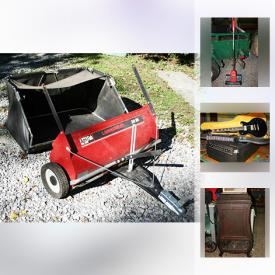 MaxSold Auction: This online auction features tools, kitchen appliances including a Keurig, meat slicer and microwave, ice auger, vintage jewelry, baking items and dishware, vinyl LPs, vintage Christmas decorations, vintage electric guitar and amp, lawnsweeper and yard/gardening tools, Royal Wedding Souvenirs and much more.