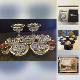 MaxSold Auction: This online auction features lots of fine china dish sets like Pareek, Nikko, German and Bavarian china, despression glass, carnival glass punch bowl set, furs, costume and fine jewelry, Tapio Wirkkala vase and much more!