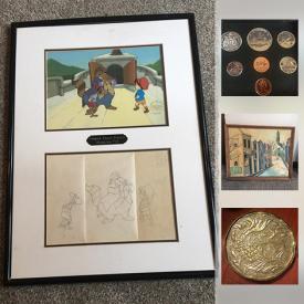 MaxSold Auction: This online auction features original artwork by artists such as Mursden Hartley, Pinocchio handpainted cell; African and Mexican masks and figures, collectible items and much more!