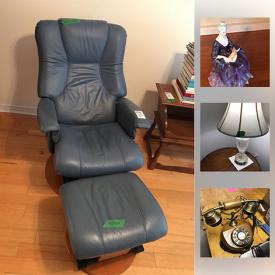 MaxSold Auction: This online auction features books, dishware, flatscreen TV, wall art, figurines, crystal, board games, lamps, ladders, dishwasher, golf clubs, tools, office supplies, car jack and much more.