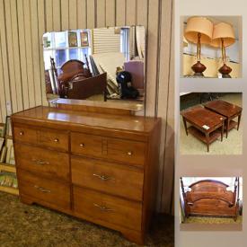 MaxSold Auction: This online auction features lots of vintage housewares, furniture, china, dolls, LPs, Bell and Howell projector, tea cups and much more!