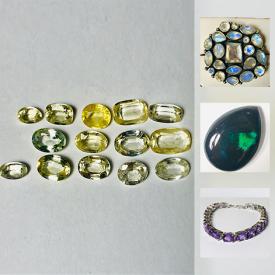 MaxSold Auction: This online auction features loose gemstones such as emeralds, sapphires, opals and more. And Jewelry such as a .925 moonstone cluster ring and .925 mystic topaz and moonstone necklace as well as a amethyst tennis bracelet and much more.