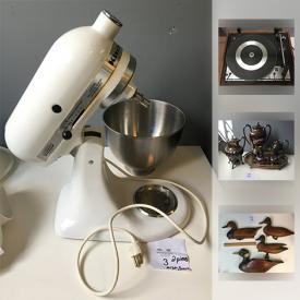 MaxSold Auction: This online auction features vintage items, electronics, collectibles, decors, Jewelry, glassware, silverplate, United Audio Dual Turntable 1216, Shabby Vintage Musical Instrument, tools, Vintage Metal Office and much more.