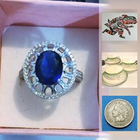 MaxSold Auction: This online auction features Vintage Arthur Meakin "Pride of Erin" dishes and more! First Nations poster and more art! Carnival glass. 1960 Canadian dollar plus more coins! Sterling rings and pendants and more.