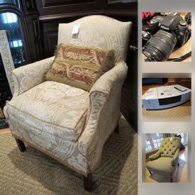 MaxSold Auction: This online auction features cameras, china, glassware, TVs, sofas, mirrors, lamps, weights, rugs, ladders, tools,flower pots, outdoor furniture and much more.