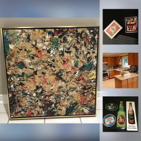MaxSold Auction: This online auction features ART: Original oil on canvas, Group of seven and more! Japanese kimono. Turkish wool area rug. Solid oak kitchen cabinets and much more!