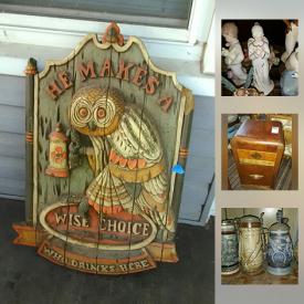 MaxSold Auction: This online auction features items such as figurines by Danbury Mint, Precious Moments, and more, vintage furniture, German steins and much more!