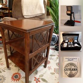 MaxSold Auction: This online auction features IKEA Tub Desk Chair, IKEA Desk, art glass, Antique Table, Pyrex Bowls, Johnson Bros. Old English Dinner Plates, Teacups & Saucers, Antique Sad Iron & Trivet, Wine Bottle Corker, Oak Washstand and much more!