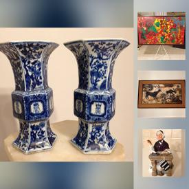 MaxSold Auction: This online auction features items such as Royal Doulton figurines, signed artworks by Andrew Plum, vintage Chinese artworks, Murano glass, Stangl and much more!