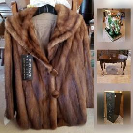 MaxSold Auction: This online auction features items such as fur coats, including beaver and mink, antique furniture, Limoges and Aynsley china, power tools, hand tools and much more!