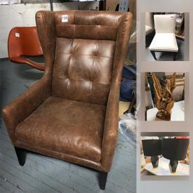 MaxSold Auction: This online auction features FURNITURE: West Elm wing chairs, arm chairs, and rolling desk chair; Mitchell Gold and Bob Williams dining chairs; Restoration Hardware dining chairs; Crate and Barrel CB2 bar stools. Antique cigar box. Designer decor and much more!