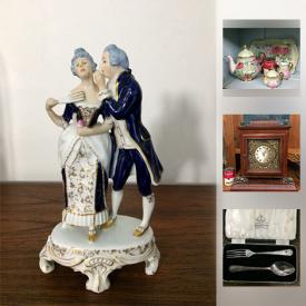 MaxSold Auction: This online auction features Sterling Silver, teapot marked Little Old Lady Reg. No. 827653, Royal Worcester Fine Porcelain Birthday Mug, Royal Tuscan Cream and Sugar, Rosenthal Plate, Bunnykins Dishes, Wedgwood of Etruria Peter Rabbit Dishes, tea set and much more!