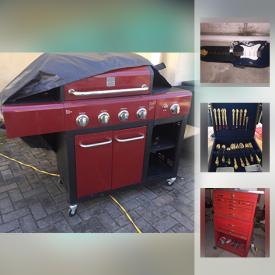 MaxSold Auction: This online auction features a wheelbarrow, outdoor furniture, grill, planters, ladders, 2008 Ford Taurus, electric fireplace, glassware, jewelry, electric guitar, tools, safe and much more.