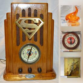 MaxSold Auction: This online auction features COLLECTIBLE: Coca Cola - many pieces; Eaton's pins; table lighters; bells including a Goebel; matchbox and Vanguard cars; playing cards; sports memorabilia. VINTAGE: Jewelry - sterling and costume; hairclippers; glass - depression, cranberry and much more!