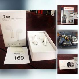 MaxSold Auction: This online auction features bluetooth speakers, power banks for Apple and Android, a Waterpik flosser and much more!