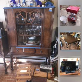 MaxSold Auction: This online auction features camping gear, tents, bicycle, books, luggage, shelving, comics, dolls, costume jewelry, typewriters, wall art, entertainment center, flat screen TVs, VHS tapes, board games, video games, glassware, china, cameras and much more.