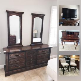 MaxSold Auction: This online auction features flat screen TVs, lamps, vases, wall art, glassware, holiday decor, TV console and much more.