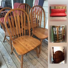 MaxSold Auction: This online auction features FURNITURE: Several sets dining chairs, many Futons plus more! Fender Squier guitars. COLLECTIBLE: Sports memorabilia including boxes of trading cards; Hot Wheels; Disney; action figures. VINTAGE: Griswold Mfg. Co. #8 stovetop waffle maker and much more!