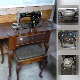 MaxSold Auction: This online auction features vintage items such as vacuum, grinder, lamps, mirror, tools, chairs, ladders and much more.