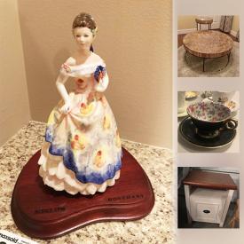 MaxSold Auction: This online auction features books, lamps, shelving, wall art, rugs, exercise equipment, luggage, crystal, collector plates, figurines, glassware and much more.
