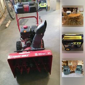 MaxSold Auction: This online auction features Troybilt Snow Blower Storm 2410, Champion Generator 4000, ladders, Kitchen Table Circa 1960, Dresser Cherry Wood, Yamaha Stereo, American Girl Dolls, Coors Bar Signs, John Deere Lawn Mower and much more.