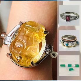 MaxSold Auction: This online auction features Gemstones and jewelry - Emeralds, opals, sapphires, pink tourmaline ring, turquoise spinner ring, garnet necklace and much more!