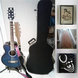 MaxSold Auction: This online auction features safes; Beanie Babies; pottery; art; JBP guitar, stand, hard case and strap; gaming; sporting goods and much more!