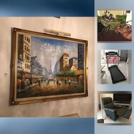 MaxSold Auction: This online auction features FURNITURE: Glass dining table and chairs; Queen Reverie adjustable bed, French provincial pieces; La-Z-Boy recliners; corner sectional sofa and more! Electronics. Artwork. Vintage Emerson radio. Lawn and Garden and much more!