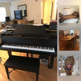 MaxSold Auction: This online auction features self-playing piano, sterling jewelry, gold jewelry, saxophone, marble coffee table, wall mirror, Wurlitzer upright piano, stemware, glassware, vintage furniture, patio furniture, Weber propane grill, JBL speakers, vintage electronics, Canon EOS Rebel X camera, vacuum, rattan furniture, bar furniture, bookshelves, imported rug, desk, drafting table, couch, VHS tapes, art, costume jewelry, autographed baseballs, musical programs, metal body form, framed relief art, vintage radio, power tools, shop vac, sink, cabinet and much more!