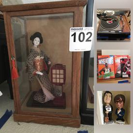 MaxSold Auction: This online auction features sports collectibles, books, sewing machines, china, wall art, TV, stamps, sports cards, snow globes, Japanese dolls, ladders and much more.