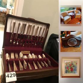 MaxSold Auction: This online auction features holiday decor, wall art, shelving, turntable, record albums, books, china, vacuum, mirrors, sports magazines, lamps, speakers and much more.