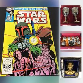 MaxSold Auction: This online auction features items such as a 9 karat gold necklace, Frank Miller's number 1 Wolverine comic, a signed Emilia Clarke Game of Thrones poster, Weller pottery from the early 1900s, Aynsley, Royal Albert and much more!