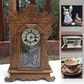 MaxSold Auction: This online auction features COLLECTIBLE: Toys; sports memorabilia; ephemera; old bottles; marbles; textiles - aprons and blankets; vintage mantle clocks; lace shade lamps. CHINA: Assorted pieces by Royal Albert, Wedgwood and much more!