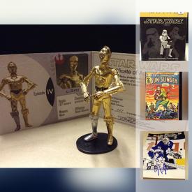 MaxSold Auction: This online auction features collectibles including Star Wars Numbered Metal Figurine, Star Wars Jason Wingreen As Boba Fett Autograph, NHL Licensed Garrett Sparks Autograph, Marvel Gunslinger Comic, Thor vs Hulk Comic, Assorted Avengers Comics, Ant Man and the Wasp 4 Book Series Comics, Assorted Spawn Comics, WWF Trading Cards, Toronto Maple Leafs Curtis Joseph autographed Jersey, Queen Elizabeth Original Photo, Montreal Canadiens Replica Championship Ring, Original Group Of Seven Framed Print and much more!