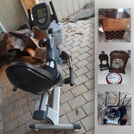 MaxSold Auction: This online auction features VHS movies, toys, outdoor furniture, record albums, luggage, books, fishing poles, wall art, tools, lamps, outdoor furniture, exercise machine, jewelry, power washer, bicycle and much more.