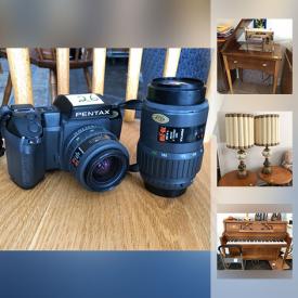 MaxSold Auction: This online auction features Watercolor, Handmade Wool Carpet, Maple China Cabinet, Nikon Camera, 2 Val St Lambert Candlesticks, Royal Albert Teacups, Grandfather Clock, oak cart, Electric Scooter and much more!