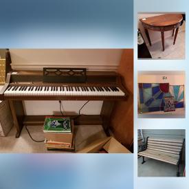 MaxSold Auction: This online auction features an exercise bike, shelving, sewing machine, costume jewelry, wall art, stereo equipment, luggage, books, vintage cameras, outdoor decor, tools, sports equipment, board games, vases, holiday decor, records and much more.