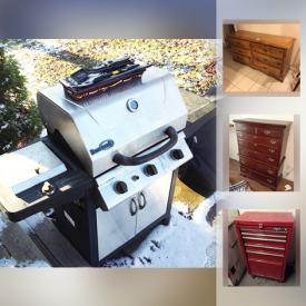 MaxSold Auction: This online auction features artworks, jewelry, indoor and outdoor furniture, appliances, electronics, power tools, garden tools, Beaumark BBQ, Lawn Mower and much more.