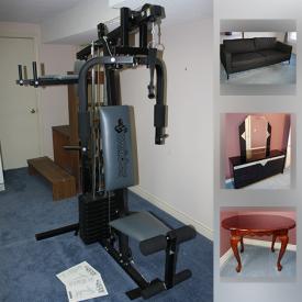 MaxSold Auction: This online auction features Bedroom Furniture, Sofa, Bookcases, Whirlpool Fridge Office Chairs, Books, Computer Printers,Blu-Ray Player , Wii Gaming System, Bike , Weider CJXT3 Master Trainer, Sporting Goods, Suitcases, Christmas Decor and much more.