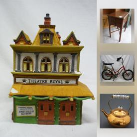 MaxSold Auction: This online auction features COLLECTIBLE: Heritage Village "Dickens Village" pieces; Ho scale railroad scenery, cars and track; Hudson Bay blanket; militaria; Poole vase; Goebel Hummels and much more!