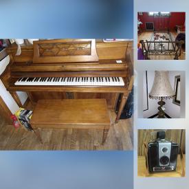 MaxSold Auction: This online auction features luggage, fish tank, piano, stuffed animals, dolls, grills, outdoor furniture, books, lamps, shelving, washer and dryer, collectible toys, exercise equipment, ladders and much more.