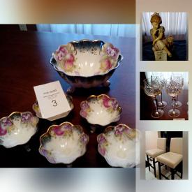 MaxSold Auction: This online auction features Finger Bowls, Somerset by Excel China, Crystal Bowl, Cool Pix Camera, Hurricane Lamps,Bar Stools, Snorkeling equipment and much more!