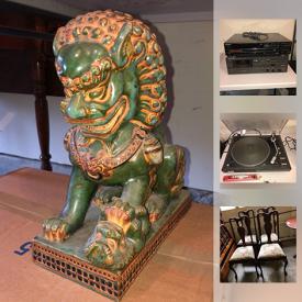 MaxSold Auction: This online auction features Kenwood amplifier, JVC Turntable, Bose Speakers, Asian Lion Figurine, Maple Drop Leaf Table, Limoges, Sterling Silver Baby Utensils, Art Deco Pearl Necklace, Tufted Chairs, Westinghouse 32 Inch TV and much more!