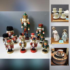 MaxSold Auction: This online auction features a loudspeaker system, figurines, fireplace tools, holiday decor, angels, textbooks, tools, glassware, china, mirror and much more.