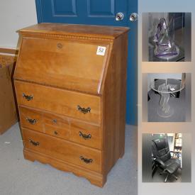 MaxSold Auction: This online auction features Clear and Frosted Lucite Accent Table, Original art sculpture, Credendza, Trophies, Original artwork, Tassimo Bosch coffee maker, New Boxes, Harco Metal Silk Screen T Shirt Printer, Harco Metal T Shirt Conveyer Dryer , Belt Sander and much more!