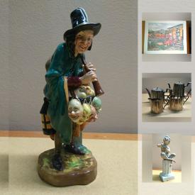 MaxSold Auction: This online auction features collectibles such as Lladro figures, Sheffield silver plate, and crystal, art such as framed prints, posters and framed original paintings and much more!